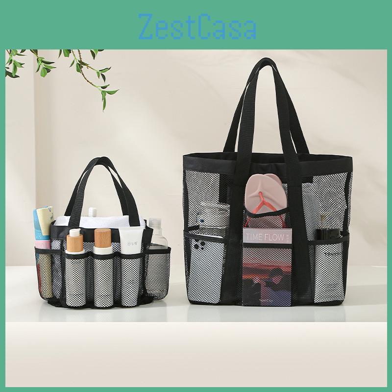 With Large Beach Bag Mesh High Capacity For Toys And Swimwear – Multifunctional Travel Handbag