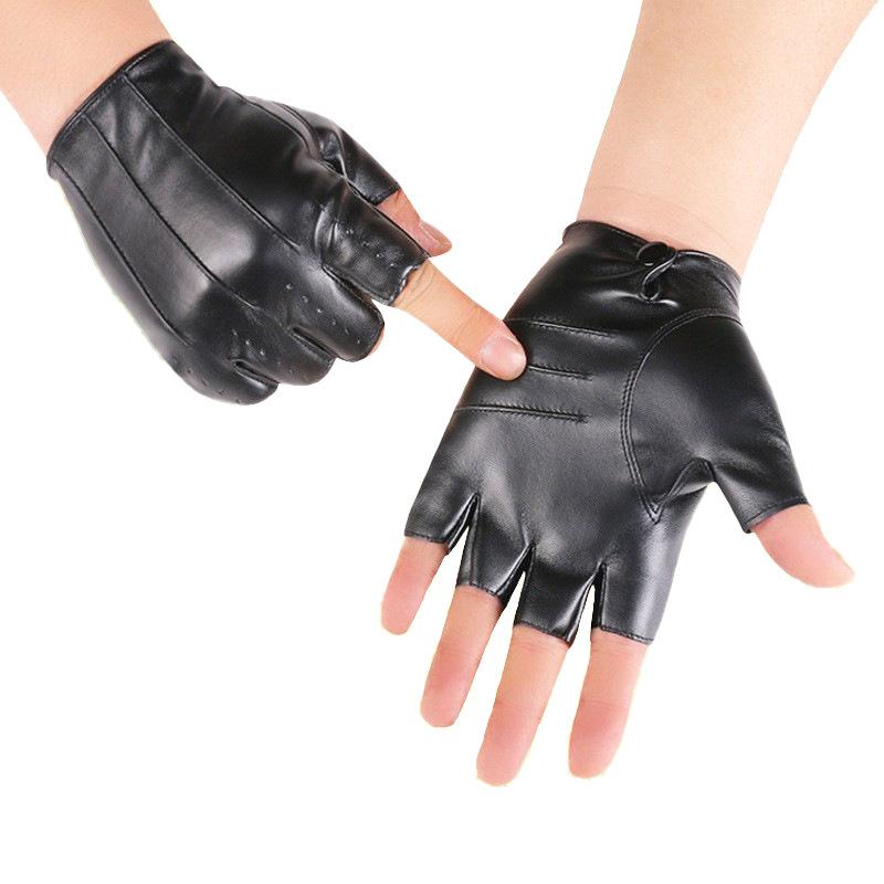 Herren und Damen Dreifinger-Lederhandschuhe Outdoor Street Dance PU-Leder Nachtclub Damen Performance Tanz Tanzhandschuhe