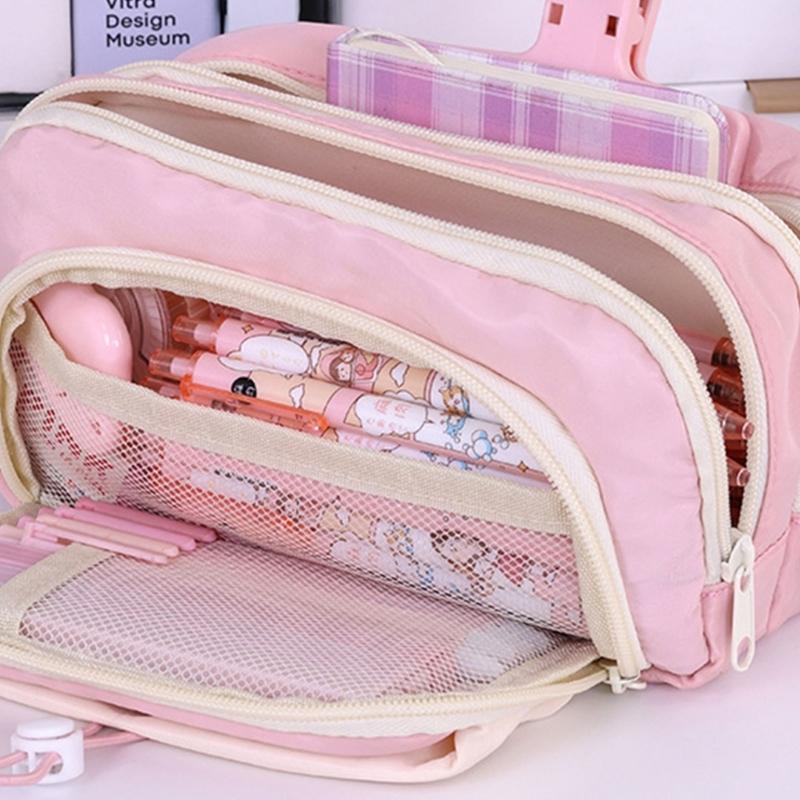 Stylish Rope Tie Organizers With Multiple Compartments Spacious Storage Waterproof Pen Organizers For Students