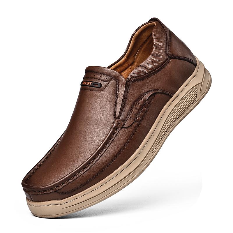 

Мужская обувь из натуральной кожи, брендовая мужская повседневная обувь, лоферы без застежек, мягкие туфли-оксфорды, высококачественная обувь для активного отдыха, мужские кроссовки 43