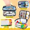 Large Capacity Transparent Mesh Zipper Toy Storage Bag - Puzzle And Block Organizer Ideal for Toy & Building Block Storage