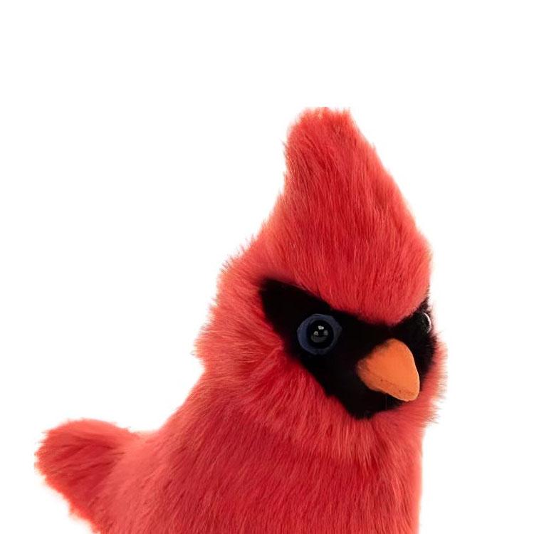 JELLYCAT Bird Collection North American Red Cardinal Red Top Bishop Bird Dolls Plush Doll 10.1cm Height