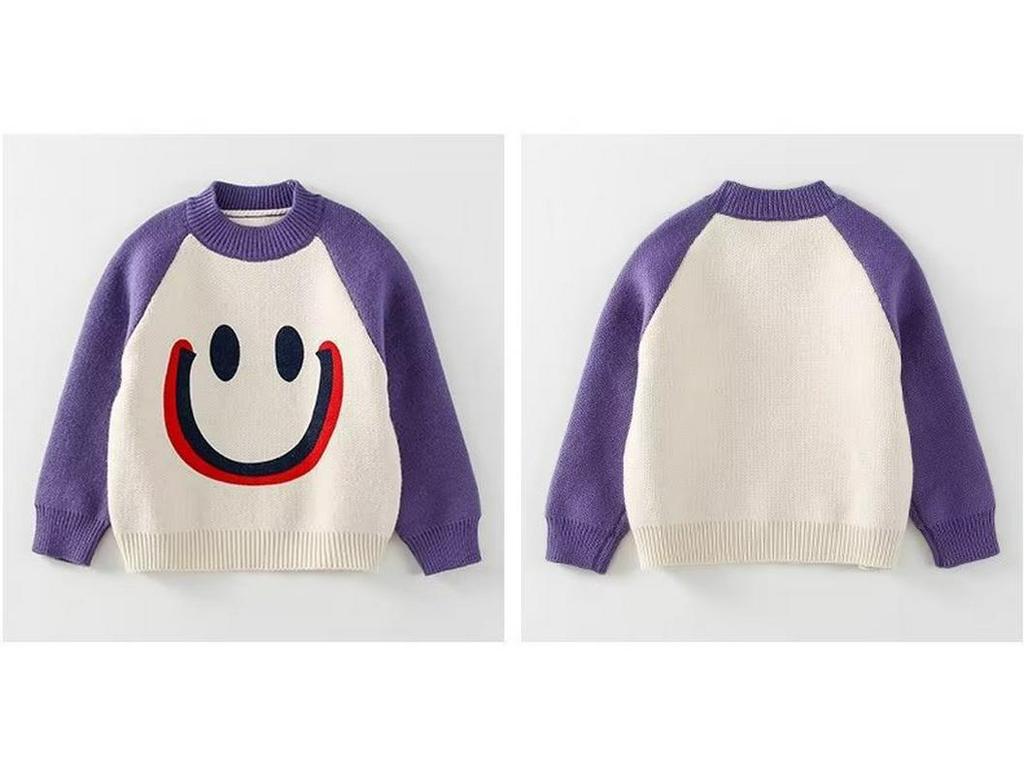 Girls' Thick Knitted Wool Pullover Sweater for Autumn/Winter 2023