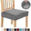 Velvet Chair Seat Covers Removable Washable Anti-Dust Stretch Spandex Dining Room Upholstered Chair Seat Slipcovers