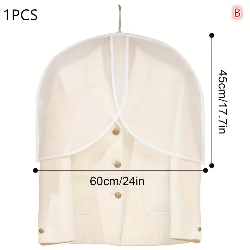 

1/5pcs Durable Transparent Garment Protectors – Half-Body Suit and Coat Covers for Dust and Dirt Protection