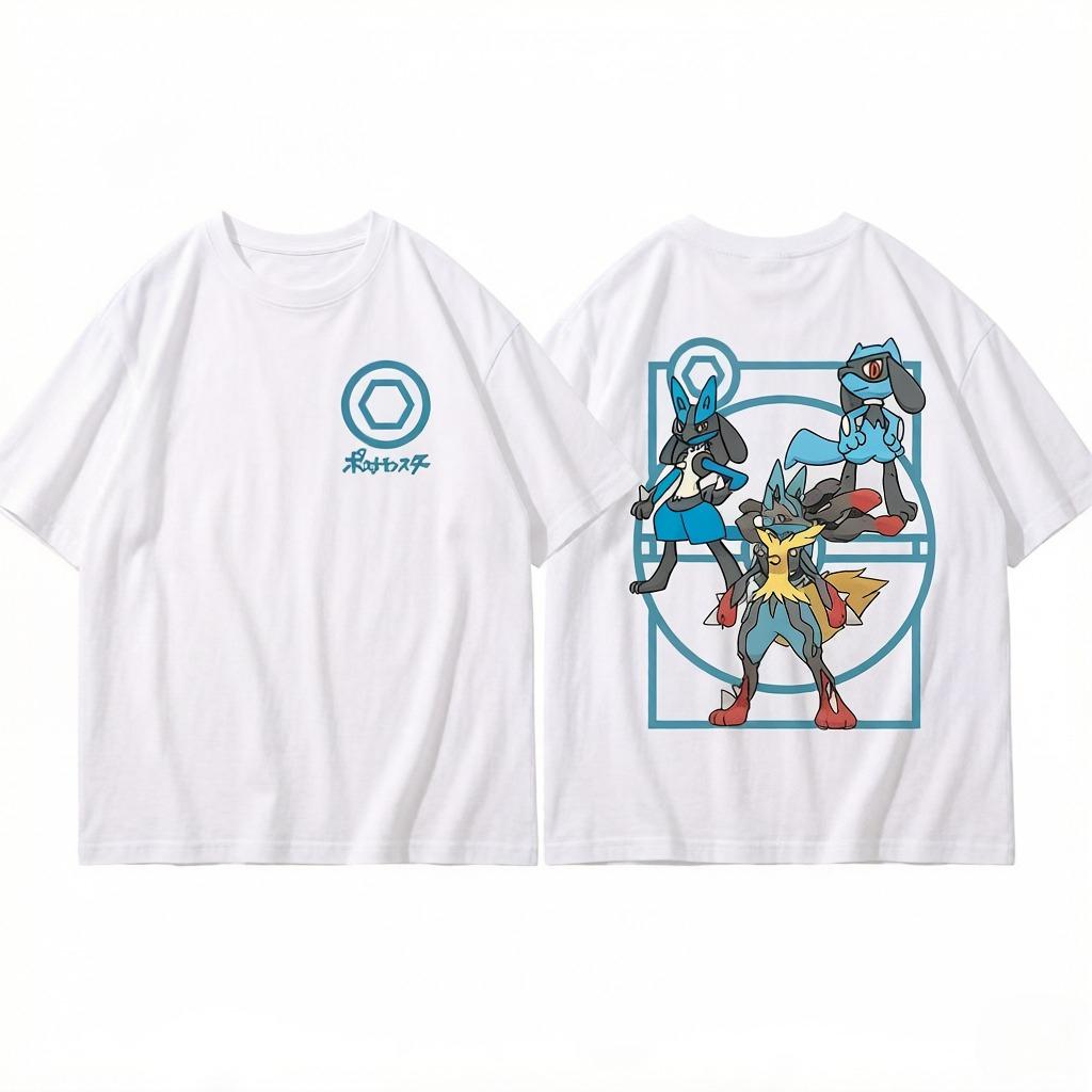 Pokémon Pichu Evolution Printed Pure Cotton Tshirt for Unisex and Women SpringSummer New Collection Fashion Short Sleeved Shirt