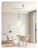 Nordic Creative Rocker Arm Pendant Light - Rotatable Walnut for Study, Kitchen, Bar.
