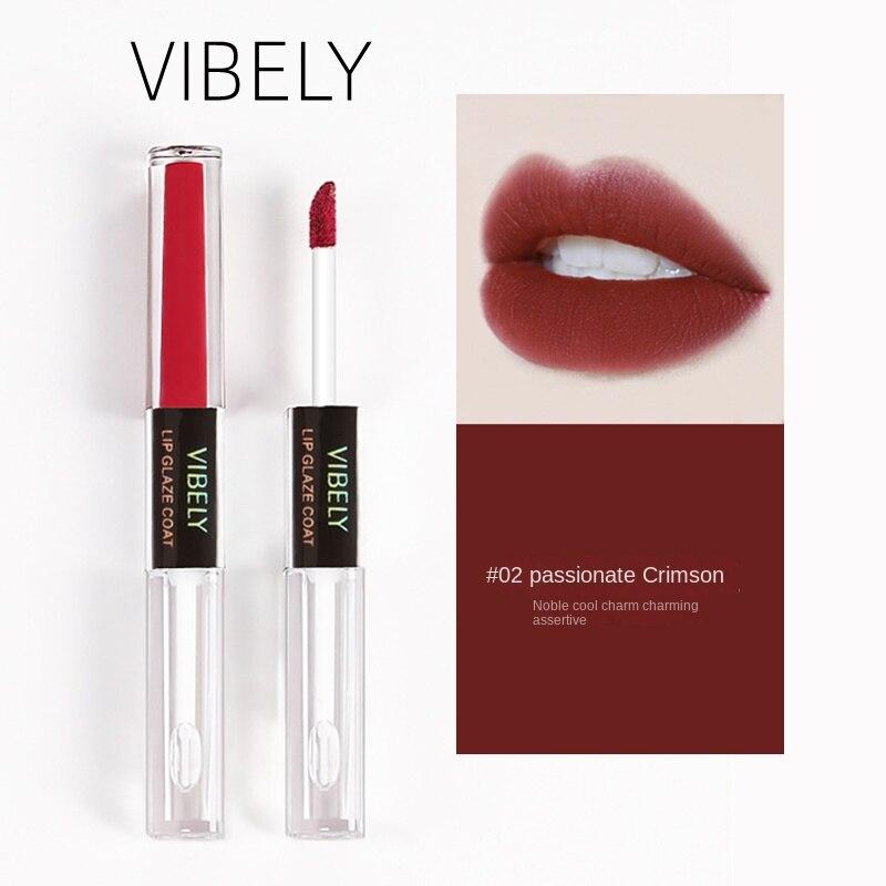

VIBELY Двусторонняя глазурь для губ с антипригарным покрытием Watery Mirror Lip Glaze Raincoat Набор помад для губ