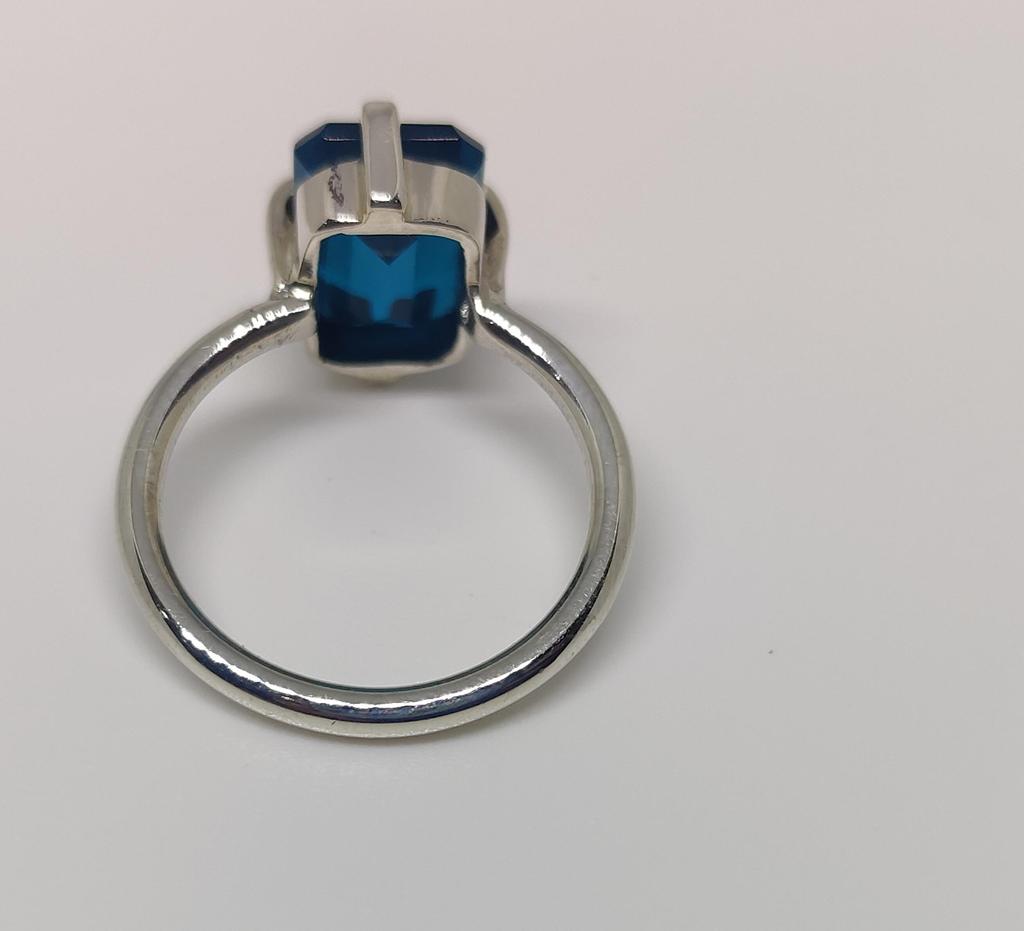 Blue Topaz Ring, Women Ring, Gemstone Ring, Statement Ring, 925 Solid Sterling Silver, Handmade Jewelry, Gift for Her