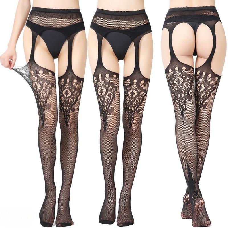 Kvinner Fishnet Garter Belte Lår Høy Sommer Sexy Strømpebukse