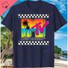 MTV Beach Island Logo Retro Grafik Baumwoll T-Shirt M-T-V Sonnenuntergang Palme Print Top Unisex Grafik T-Shirts