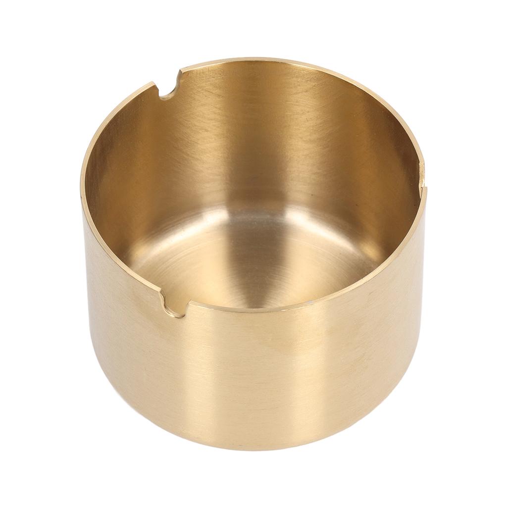 Ashtray Stainless Steel Thick Plating Copper Color Household Dust Collector Decoration