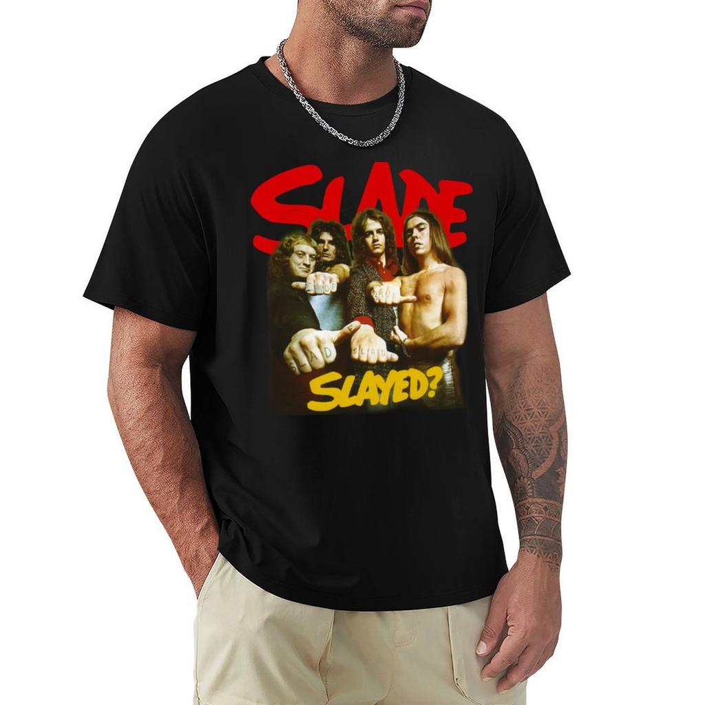 Slade Glam Spoorweg T-shirt Basis Dagelijkse Outfit Korte Mouw Tee