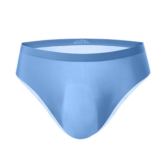 Summer Ultra-Thin Ice Silk Sexy Men Briefs Translucent Low-rise Seamless 3D U Convex