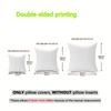 4pcs Christmas Pillow Cover Set with Santa And Bells Pattern, Double-Sided Print, Sizes 16/18/20 Inches, Decorative Waist Cushion Cases, Pillow Insert