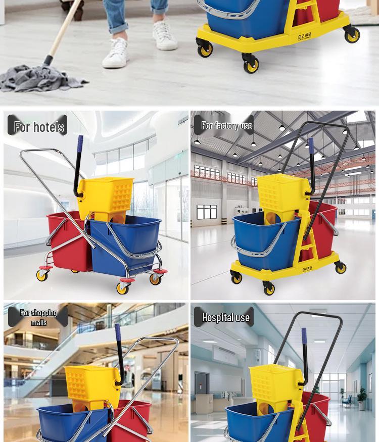 Baiyun Double Bucket Mop Wringer for Home & Commercial Use