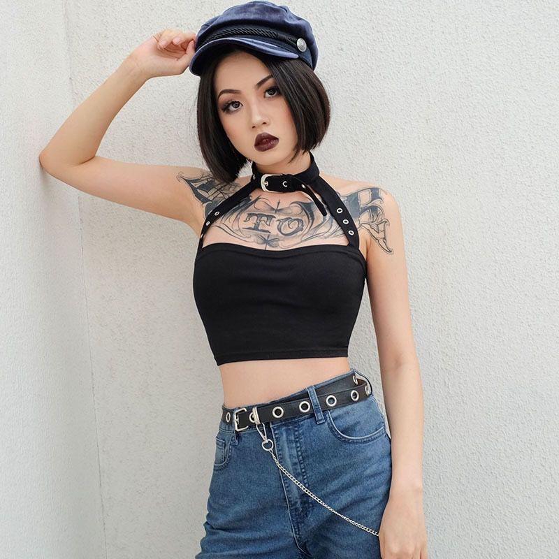 Buy Cool Girl Retro Ins Hanging Neck 