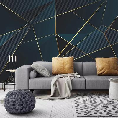Luxuriöses 3D-Wandbild, modernes Design, geometrische abstrakte Linien, Hintergrundtapete für Wohnzimmer, Schlafzimmer, Heimdekoration