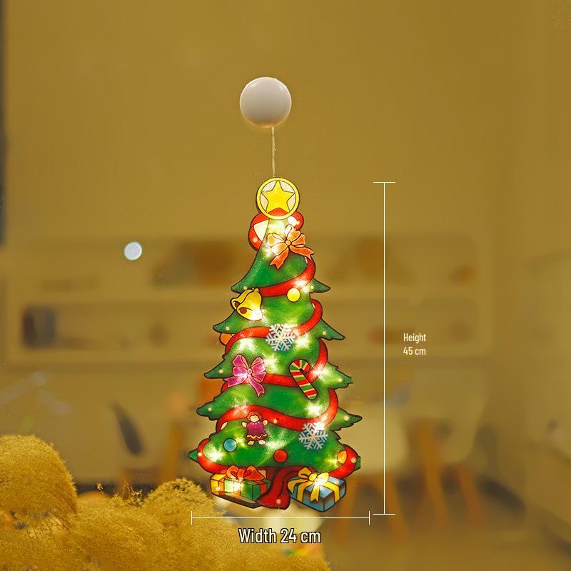 Grenzüberschreitende Weihnachts-Saugnapflichter: Weihnachtsmann, Rentier & Baumdekorationen für Schaufenster und Feiertagsatmosphäre