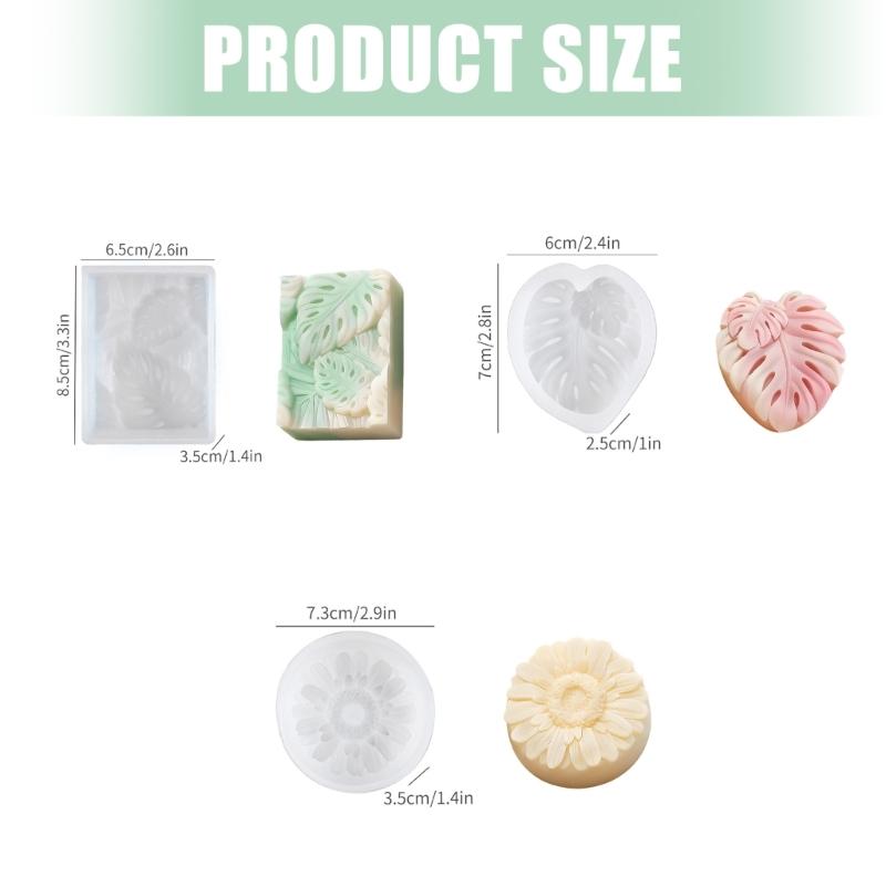 Food Grade Silicon Sunflower/Leaf Mold with High Temperature Resistance for Baking Candy and Cake Decorations