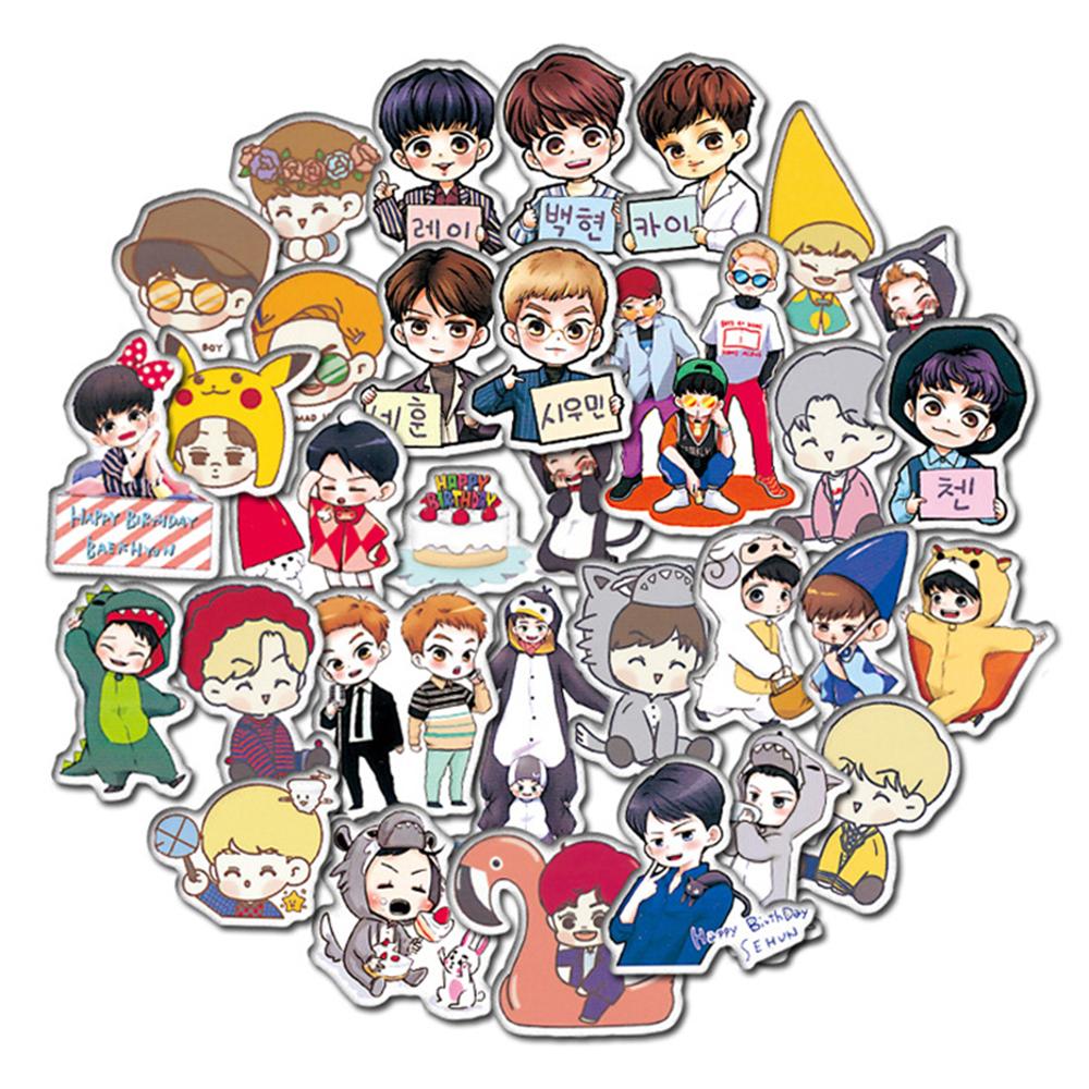 buy 59pcs cartoon exo korean group stickers for refrigerator car helmet diy gift box bicycle guitar notebook skate trunk at affordable prices free shipping real reviews with photos joom