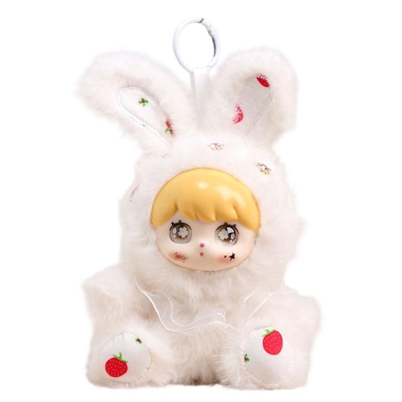 Cute Rabbit Plush Keychain Soft Vinyls Toy With PP Cotton Filling Key Chain For Bags And Car Decors 20cm Height