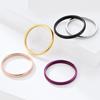 2MM Simple Single Thin Ring Stainless Steel Band Rings for Woman Men Party Jewelry US Size 4-10