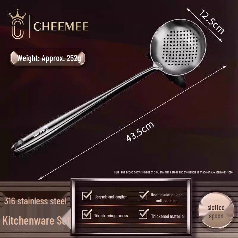 Lantuan Outdoor 316 Stainless Steel Slotted Spoon