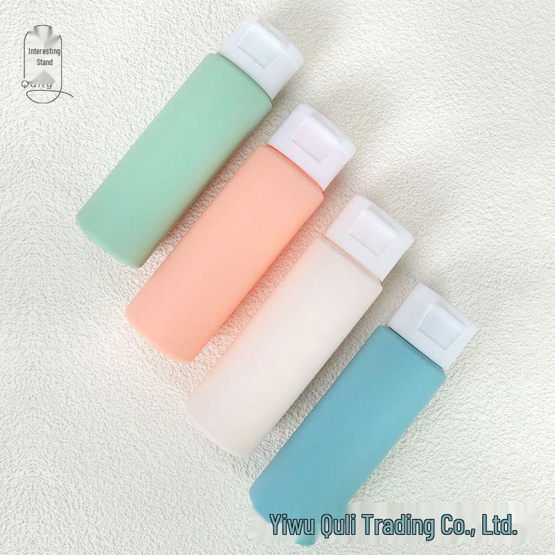 50ml Macaron Squeeze Reiseflaschen Set - Nachfüllbare Wildleder Kosmetik- & Shampoo-Behälter