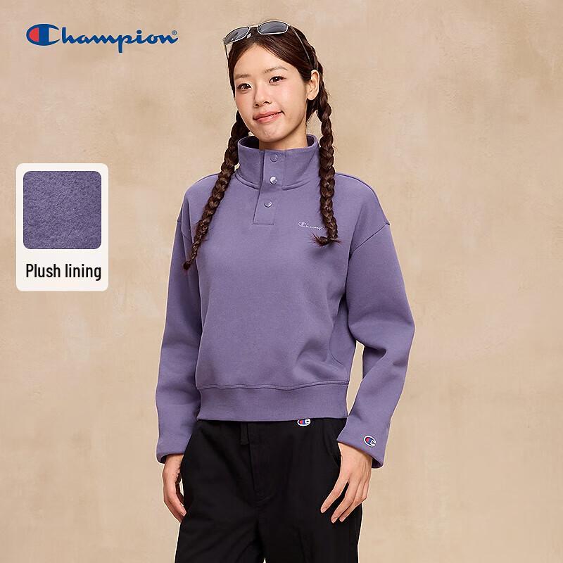 Champion Women's Fleece Stand-Collar Snap Sweatshirt