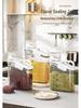 Transparent Portable Sealed Container with Measuring Cup for Grain, Cereal, Rice, Cat Food - Moisture & Insect Proof Kitchen Storage.