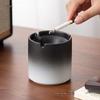 Large Ceramic Ashtray for Tea Room, Living Room, or Office - Chinese Style, Anti-Fly Design