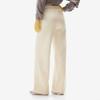 Li Ning Fitness Series Fleece Lined Warm Fashion Wide Leg Mid Rise Casual Knit Sports Pants Women pants AKLV972-10