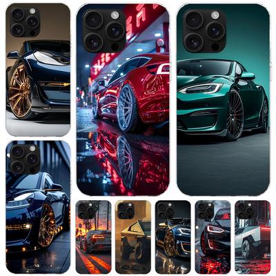 Étui Téléphone Souple Modèle M S 3 Voiture Électrique Pour IPhone 11 17 Air 16E 16 Pro Max 15 + 14 Plus 13 Mini 12 Apple 7 SE 8 Fundas Coque 1