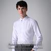 Men's Slim Fit Long Sleeve Modal Tencel Wool Shirt - Iron-Free, Machine Washable, Solid Color, Business Attire.