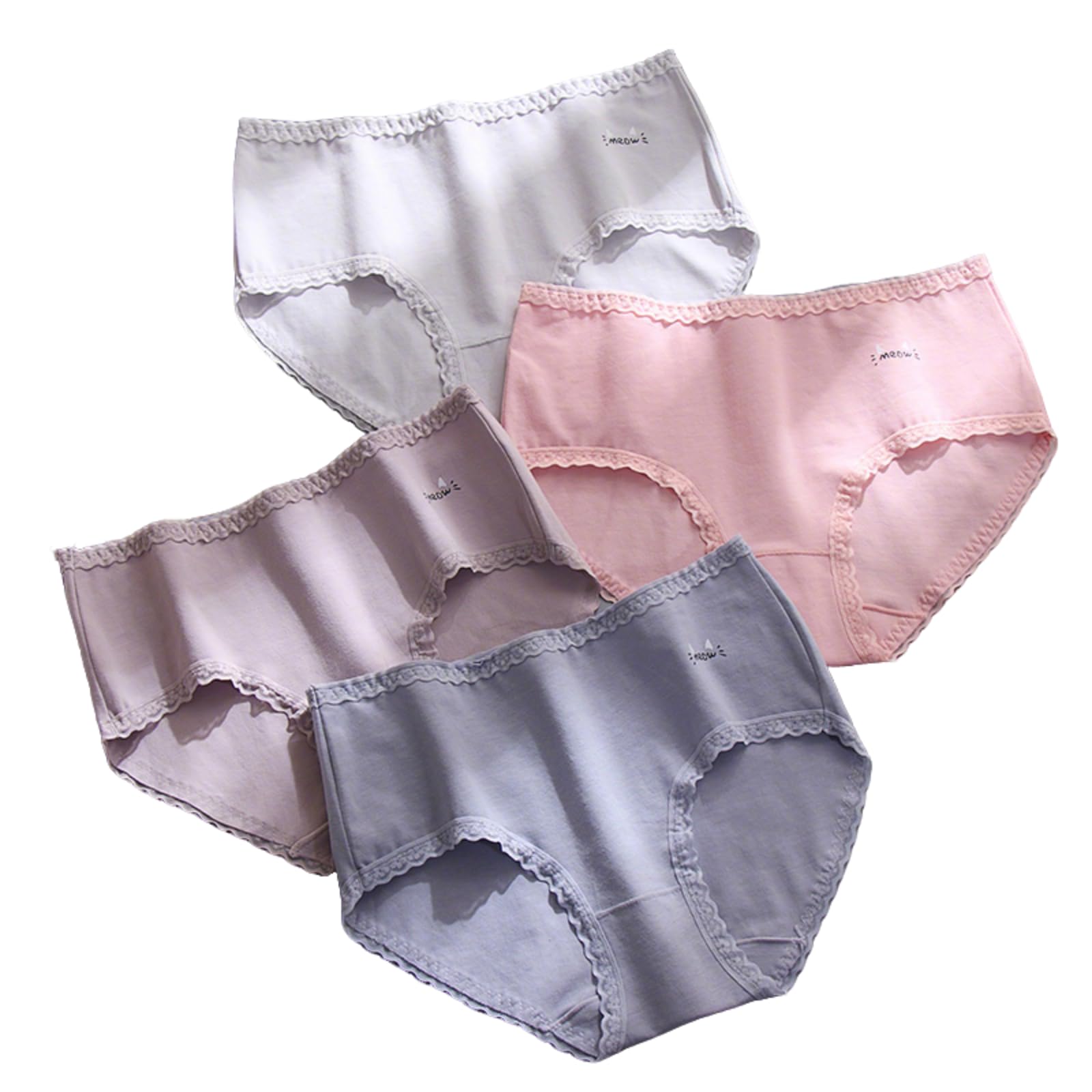 

Set of Seamless Cute Underwear Set for Junior High School Elementary School Cotton Boxer Shorts Size Fits [JINJUDUO] 4-Piece Girls Underwear, Shorts,