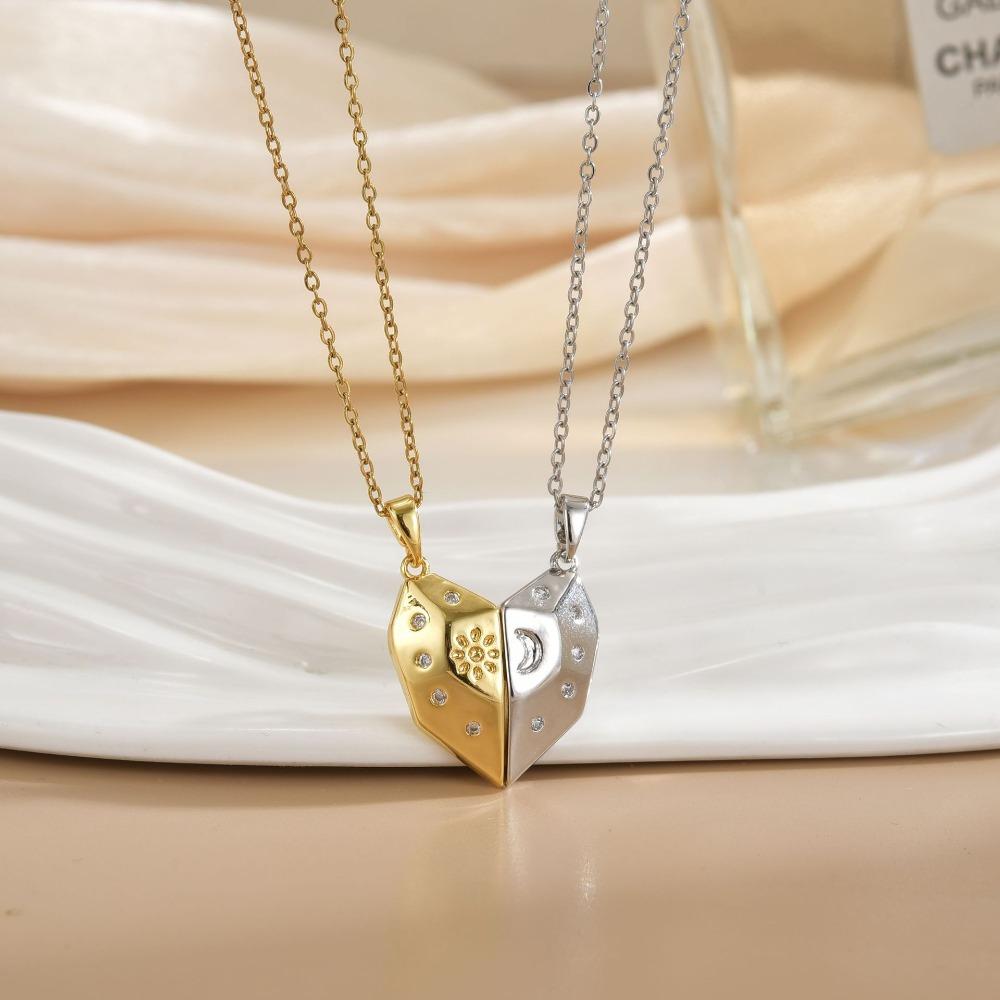 

Магнитное ожерелье для пары Солнце Луна Модное Универсальное Высококлассное Подарок для Лучших Друзей Влюбленных