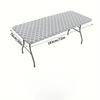 1PC 72x30in Elastic Fitted Tablecloth Oil-proof Wipeable Table Cover for Party Decoration Picnic Camping Outdoor Manteles