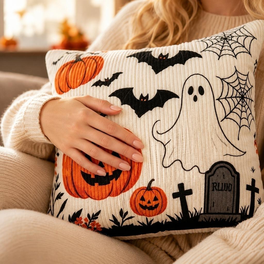 Halloween Pumpkin Decorative Throw Cover - Home Decor