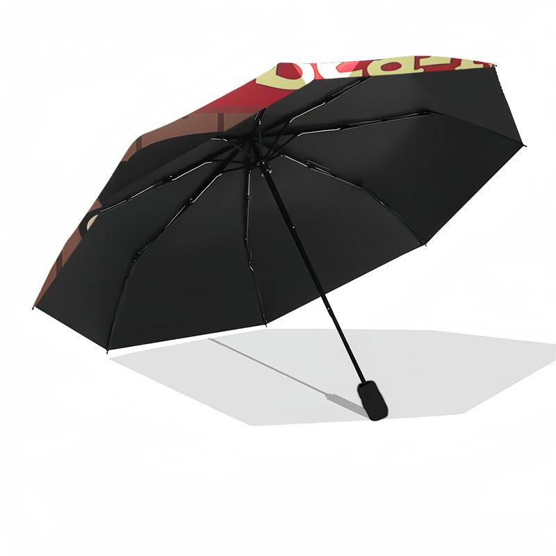 Ombrello da Viaggio a Tema Mr. Bean - 8 Stecche, Apertura e Chiusura Automatica, Design Pieghevole Portatile, Ombrello Compatto ed Elegante Adatto per Esterni