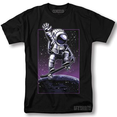 Astronaut Skateboarding Moped Shirt Space Galaxy Cool Gift Graphic T-shirt Unisex T-Shirt