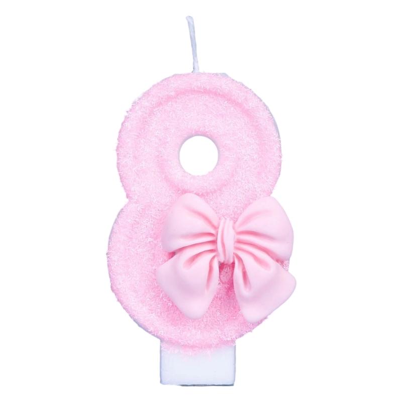 

Рожева Свічка на День Народження Декоративна Форма Стрічки Число Для Топперів на Торт Для Вечірки Безпечна Парафінова Декоративна Свічка
