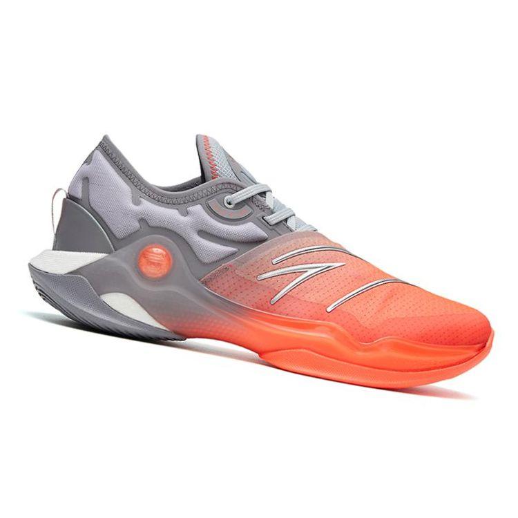 Anta Sky 1 Low Bequeme Stoßdämpfung Rutschfest Abriebfest Basketballschuhe Herren Sneaker Grau Orange 112331107-4