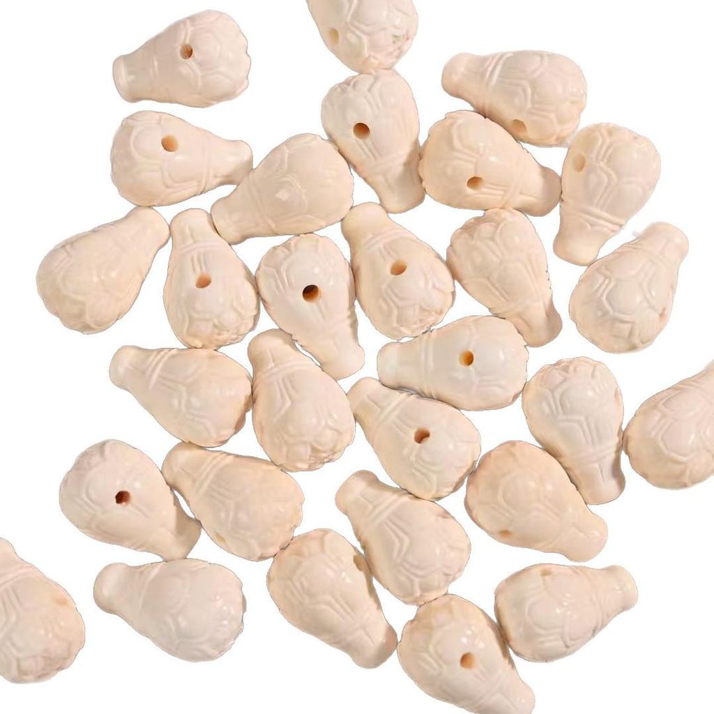 Mammoth Ivory Lotus Buddha Beads: Translucent Wenwan Bracelet Accessories