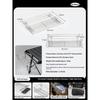 Aluminum Outdoor Table Side Storage Rack Hanging Mesh IGT Table Expansion Bracket Folding Table Extension Basket Folding Rack