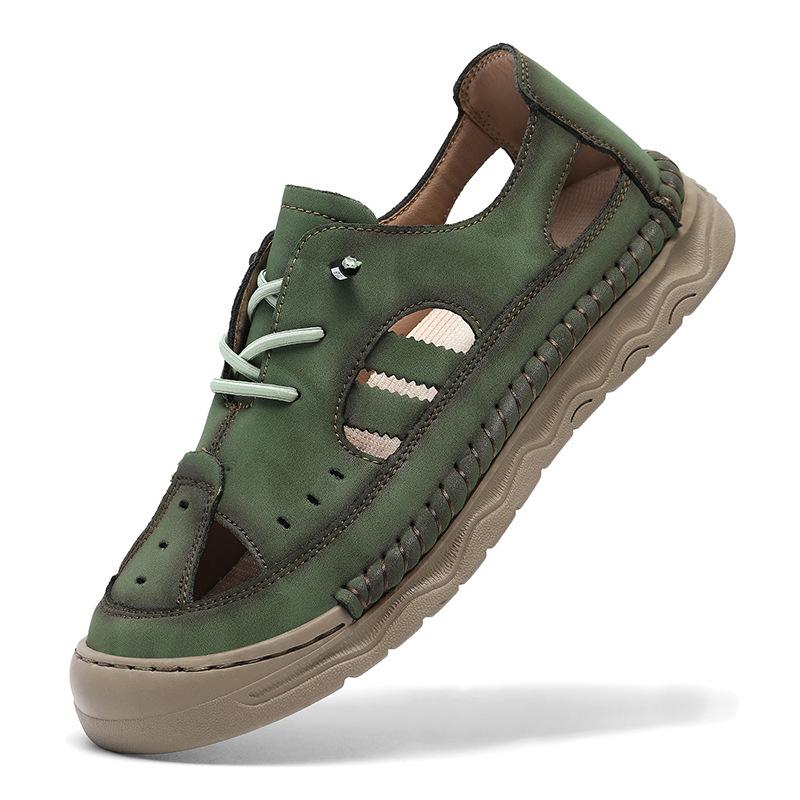 

20252025 сандалии большого размера мужские летние новые мужские сандалии мужские повседневные двухсторонние туфли для вождения пляжные туфли 38