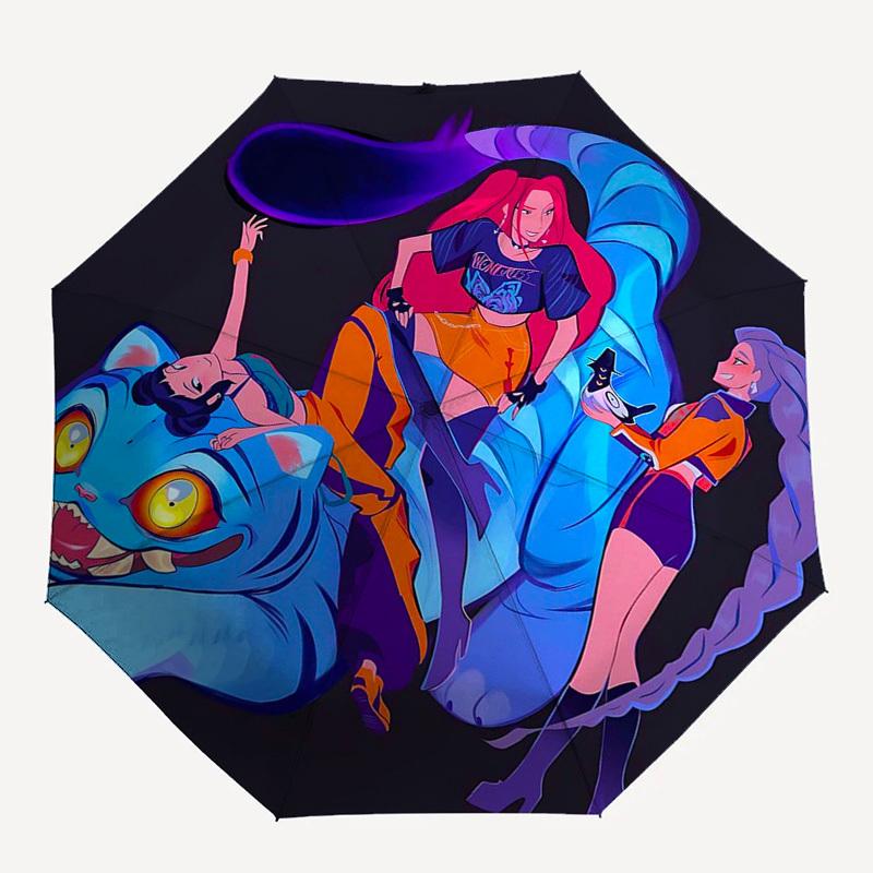 1pc Outdoor Umbrella with Steven Universe Characters - Automatic Opening/Closing, Portable 3-Fold Design, 8-Rib Frame - Perfect Gift for Fans, Tr
