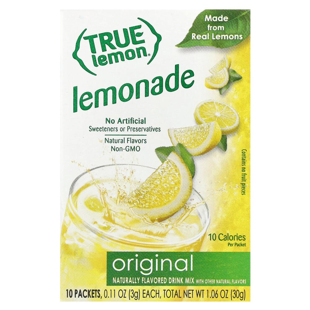 True Citrus True Lemon Original Lemonade Drink Mix, 10 Packets, 30g (1.06oz)
