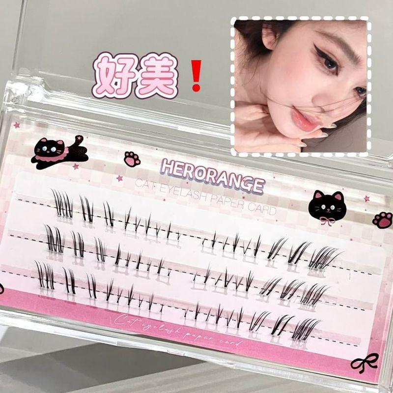 LuxeFlutter - Natural Fox Eye Cluster Low False Eyelashes