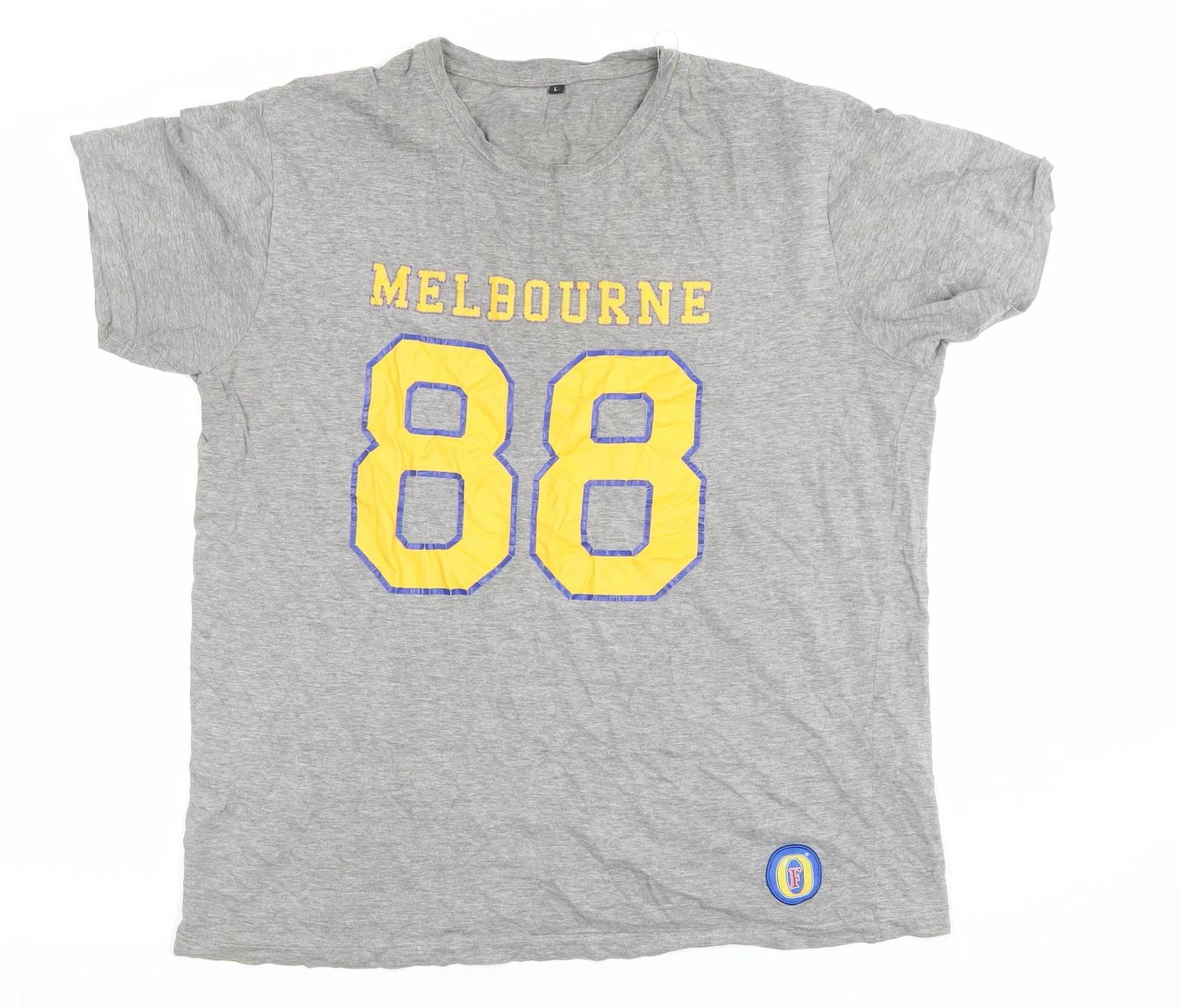 Men’s Grey Melbourne 88 Graphic Beer T-Shirt Size L 4XL